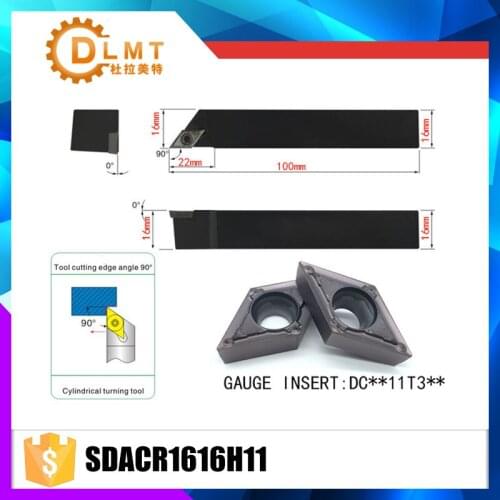SDACR1616H11 90 Degrees External Turning Tool Holder For DCMT11T304 DCMT11T308 Used on CNC Lathe Machine