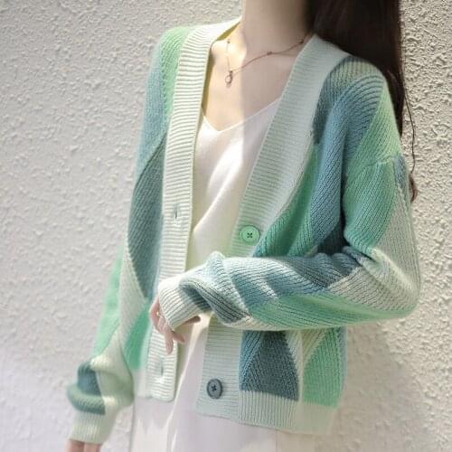 Fall 2021 Women Clothing Oversize Womens Sweaters Autumn Vintage Loose Winter Sweater Knitted Women Cardigan Knit Button Maxi