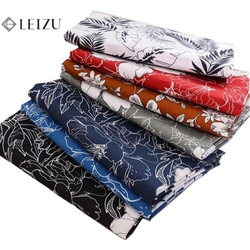 Japanese Summer Hawaiian Cotton Printed Poplin Fabric For Mens Beach Pants TJ1388