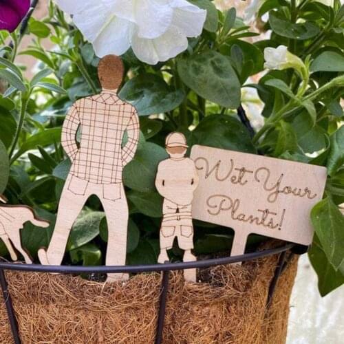 Plant Mark Realistic Gardening Decoration Wooden Gardening Plant Labels Miniature Landscape Flowerpot Plant Sign Garden Mark