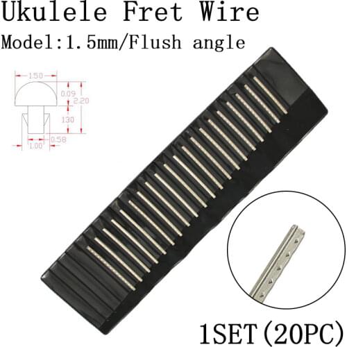 20pcs set Ukulele Fingerboard Frets Fret Wire For Brass Flat Angle/Corner Cut Guitar Repair Material Accessories