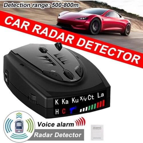 1PC Plastic Auto STR-525 Radar Detector English Russian Thai Voice Speed Alert Warning