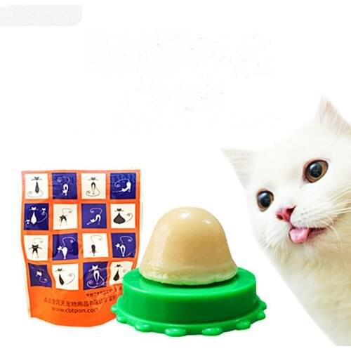 1PC Cat Sugar Ball Cat Snacks Candy Licking Solid Nutrition Cat Energy Ball Toy Safe Natural Catnip Sucker Keep Cat Healthy
