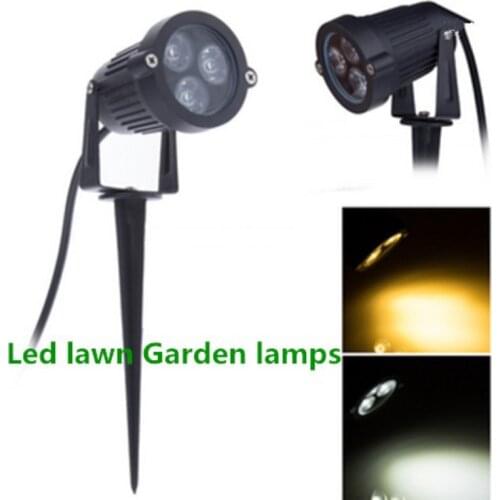 10pcs/lot Waterproof led garden light 3*3W 9W AC85-265V IP65 outdoor led lighting led lawn lighting spotlight landscape