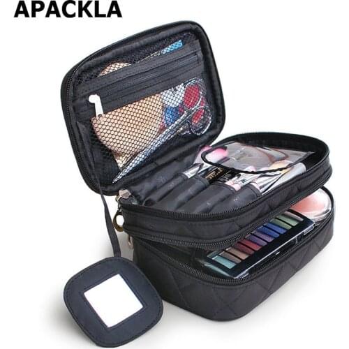 APACKLA Makeup Case Professional Cosmetic Bag Travel Organizer Case Beauty NecessaryToiletry Bag Storage Beautician Make Up Box