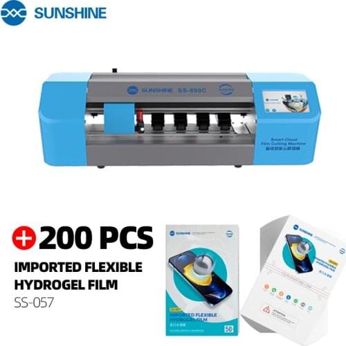Sunshine SS-890C Auto Film Cutting Machine Hydraulic Screen Protect Film Cutter For Phone Tablet Front Glass Back Cover Cut Tool