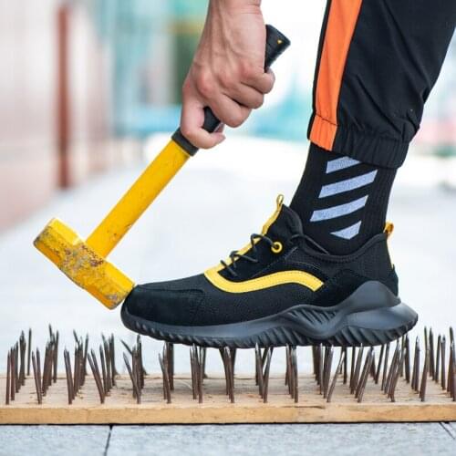 Safety Shoes And Hats Steel Toe Mens Low Oxford Outsole Work Shoes Non-slip Breathable Mesh Shoes Hiking Wear-resistant DXZ072