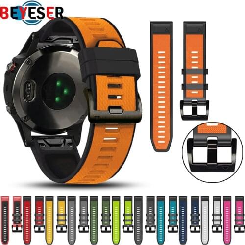 22 26MM Quick Release EasyFit Silicone Watch Wrist Band Straps For Garmin Fenix 6 6X Pro Fenix5 5X Forerunner 935 945 Wirstband