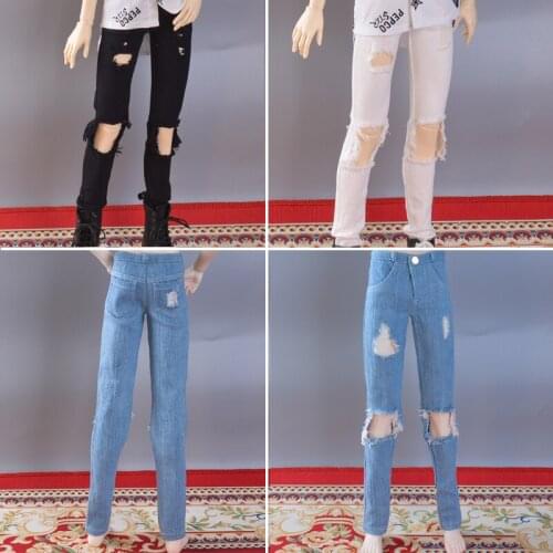 D03-P363 children toy BJD DD SD MSD 1/4 1/6 1/3 uncle dolls clothes Ripped jeans with small feet 1pcs