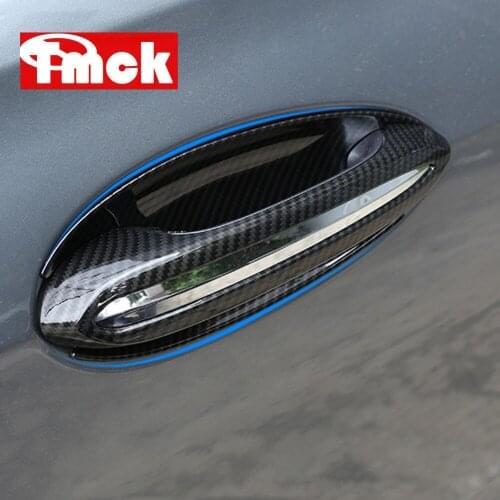For BMW 5 Series G30 6 Series GT 2017 2018 2019 2020 Car Accessories Exterior Door Handle Bowl Trim Cover Carbon Fiber Sticker
