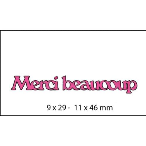 French Thank you very much Metal Cutting Dies Stencils Letters 2019 for DIY Scrapbooking Decorative Embossing Paper Card Crafts