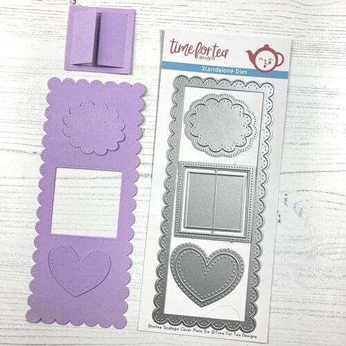 JMCRAFT 2021 Long Rectangular Lovingheart Background #6Metal Cutting Dies Scrapbooking Stencil Cut Die DIY Card Crafts Handmade