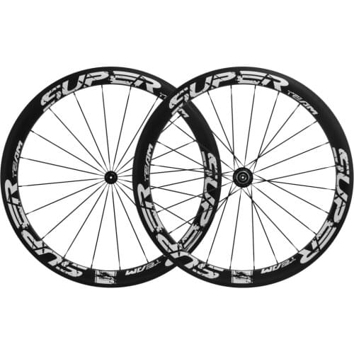 Superteam 700c 50mm carbon clincher wheels Basalt brake matte