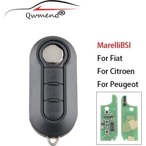 MarelliBSI Remote Car Key for Citroen Jumper for Fiat 500L MPV Ducato for Peugeot Boxer 2008-2015 Flip Key 433Mhz ID46 Chip