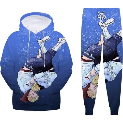 Tokyo Revengers Sweater Pants Suit Anime Cosplay Couple Oversized Hoodies and Sweatpants Set Hooded Sweatshirts Tracksuits Top