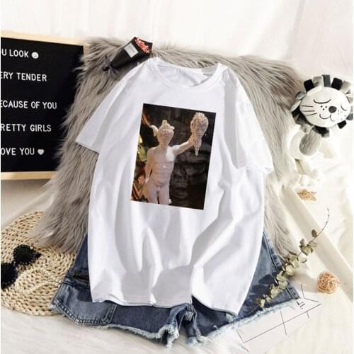 Print cartoon cute top fun ulzzang kawaii harajuku female korean tshirt clothing femme t-shirt Vaporwave aesthetic t shirt