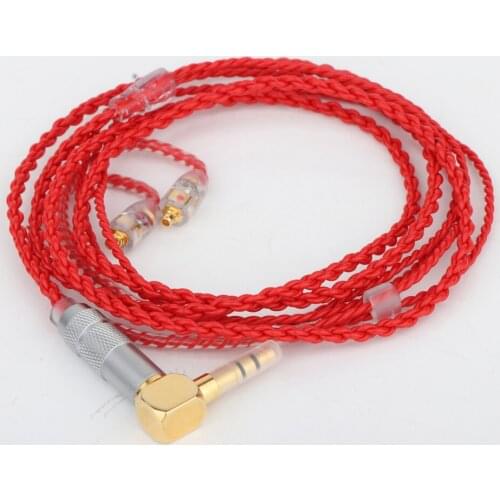 Red Custom Made 4 Core MMCX Cable ,Earphone Upgrade Cable,wire for Shure SE846 SE535 SE315 SE215 UE900