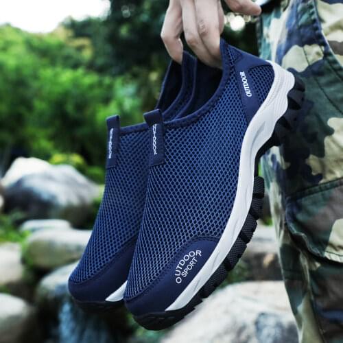 VEAMORS Hiking Shoes Mesh Outdoor For Men Sneakers Casual Climbing Shoes Male Breathable Men Sport Shoes Quick-dry Water