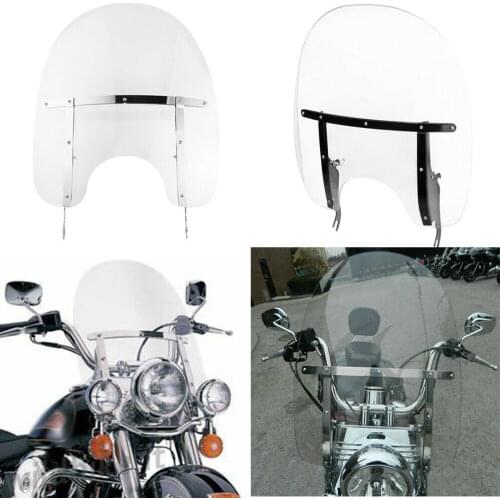 Motorcycle Clear Windscreen Windshield For Harley Heritage Softail Classic FLSTC Fatboy 00-17