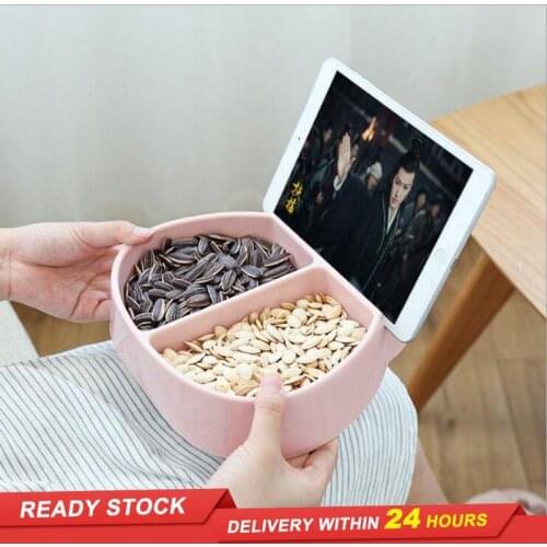Eat melon seeds artifact melon seed tray box fruit tray can put mobile phone melon seed shell storage box mobile phone holder