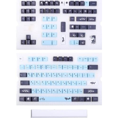 137 Key MIZU Dye Sub Keycaps Cherry Profile PBT Keycap Iso Set for 61/64/68/71/84/87/96/980/104/108 Mechanical Keyboard
