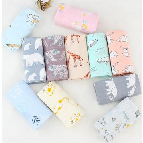 Muslin Baby Blanket Newborn Supper Soft Cotton Bamboo Diapers for Children Swaddle Wrap Products for Kids Bath Towel Photography