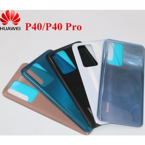 New Original Huawei P40 Pro Housing Glass Cover Replacement Back Rear Door Battery Case Housing Cover For P40PRO P 40 With Logo