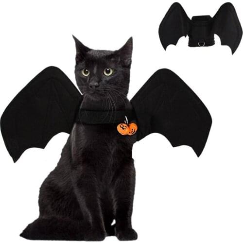 New pet cosplay halloween bat wings clothes of dog and cat foldable transformed costume used for halloween teddy costume playing