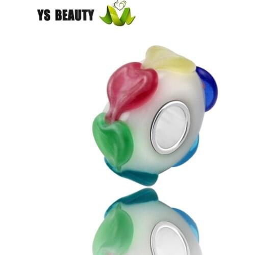 New style on the shelf color love beads 925 silver core large bead charm jewelry for fashion original charm bracelet