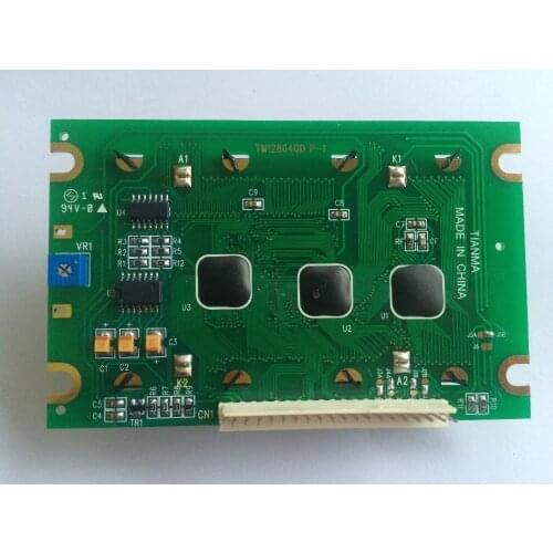 Industrial grade New 12864 Dot matrix KS0108 LCD screen 5V yellow 20pin display