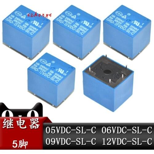 SRD-05VDC-SL-C Relay 5V 6V 9V 12V Control 10A 250V 5 Leg 2 Way Open and Close