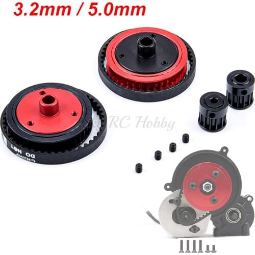 3.2/5.0 3.2mm 5.0mm Belt Drive Transmission Gears System for 1/10 RC Car Crawler Axial SCX10 & SCX10 II 90046 Upgrade DIY Parts