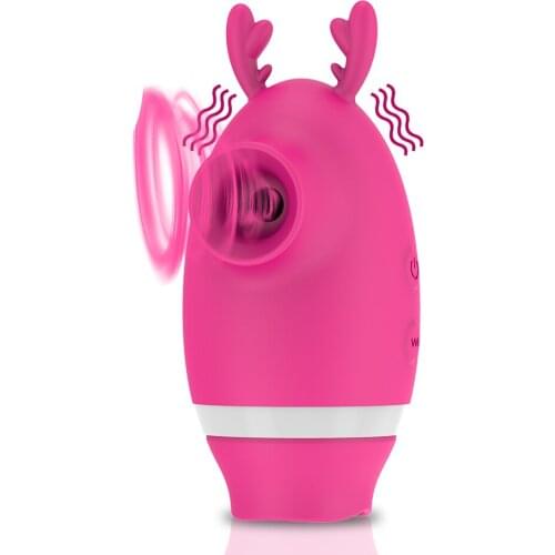 Sucking Vibrator Clitoral Massager Tongue Oral Licking 5 Speeds Nipple G Spot Stimulation Erotic Sex Toys for Women Cute