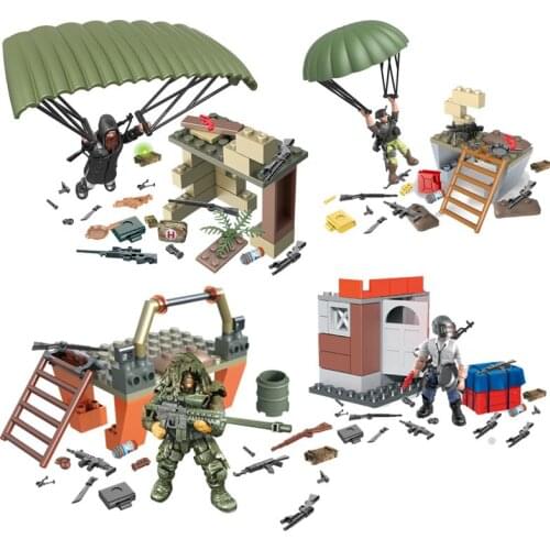 Military series World War II Special Forces Military Exercise Training Base DIY Model Building Blocks Toys Gifts