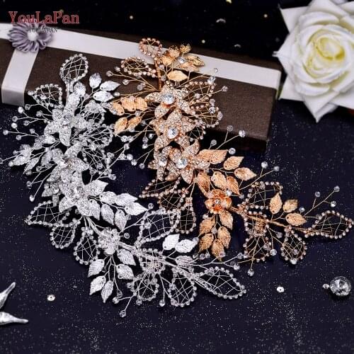 YouLaPan HP282 Rhinestone Forehead Wedding Hair Accessories Beauty Queen Crowns Bridal Luxury Headband Wedding Headpieces