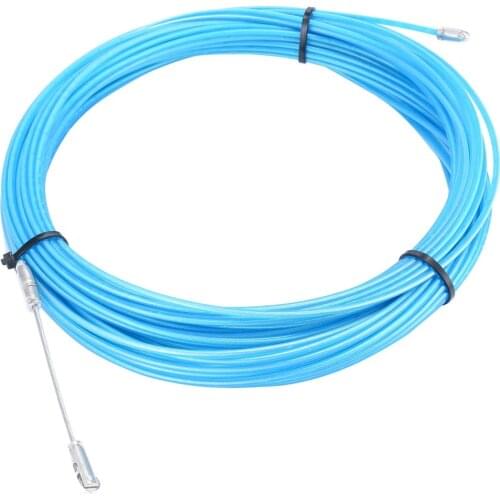 10M Fish Tape Cable Rodder Puller for Electrician Conduit Ducting With Wheel Silver Wires Cables Parts