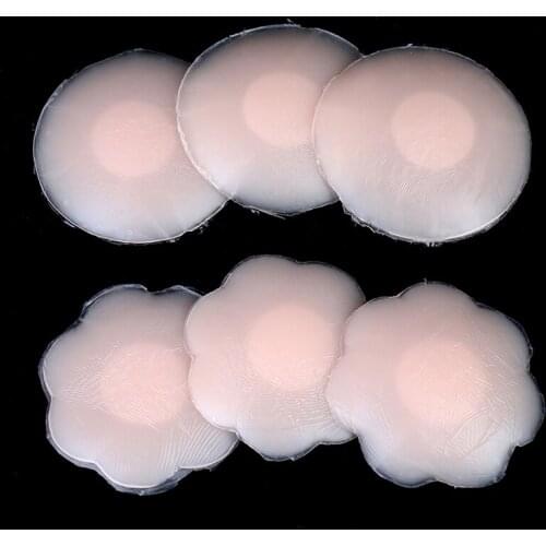10pc Self Adhesive Breast Chest Bra Pasties Pad Mat Stickers Reusable Invisible Silicone Nipple Cover Accessories Lift For Woman