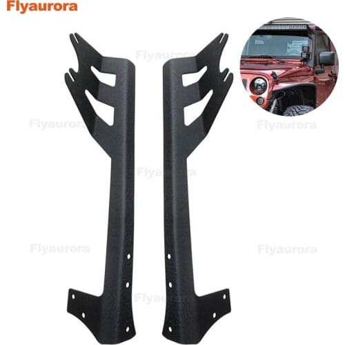 2PCS 50inch 52inch Windshield Mounting Bracket/A-Pillar Hood Mounting Bracket for Led Offroad Light Bar For Jeep Wrangler JK