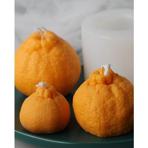 3D Ugly Orange Silicone Material Handmade Candle Mold DIY Cute Fruit 2 Sizes Orange Mould Making Supplies mold Home Decoration