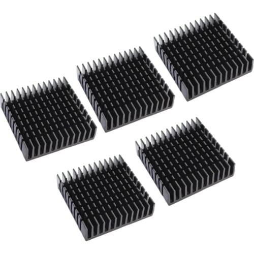 5pcs 40*40*11mm New Black Heat Sink Aluminum Heatsink For LED Power Transistor