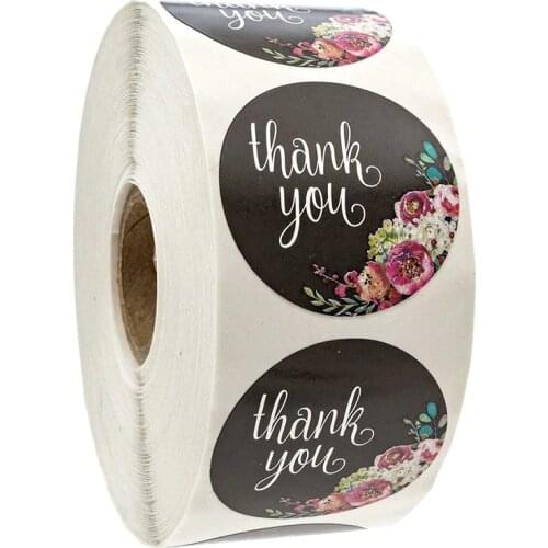 50-500pcs flower thank you sticker baking label sticker colorful scrapbook diary stationery sticker