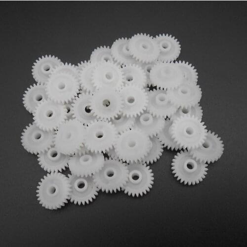 50Pcs 0.5M 0.5 Modulus Plastic Spur Gear Pinion 26T 26 Teeth 26-Tooth 3mm 2.95mm 263A Model Accessories Dia.14mm X 4.7mm *FD193