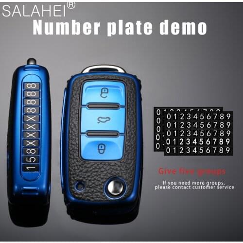 Car Key Cases Cover For Volkswagen VW Magotan Polo Golf 4 3 6 5 6 Mk6 Passat B5 B6 B8 B7 Touran Bora Tiguan Jetta Lavida Skoda