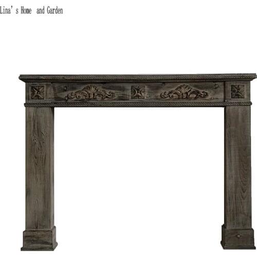 Handmade farmhouse decorative shabby chic wood fireplace