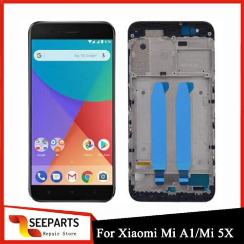 Tested Xiaomi Mi A1 LCD Display with Frame Screen Touch Panel For Xiaomi Mi 5X Screen LCD Display Digitizer Repair Spare Parts