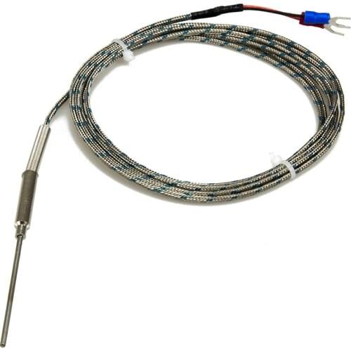 FTARP08 K J type 2m metal screening cable 50mm flexible probe thermocouple temperature sensor