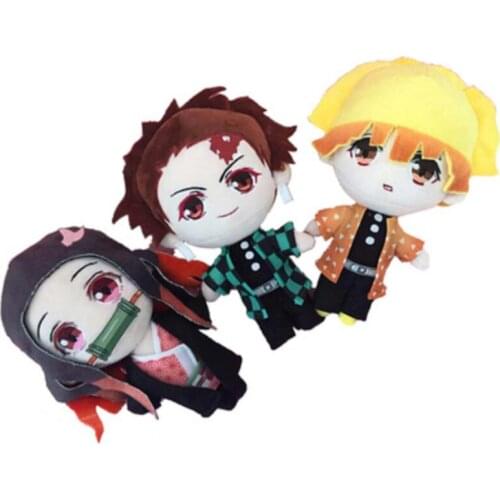 Demon Slayer 20cm Plush Toy Kamado Tanjirou Agatsuma Zenitsu Tomioka Giyuu Sabito Douma Anime Action Stuffed Dolls Kids Gift