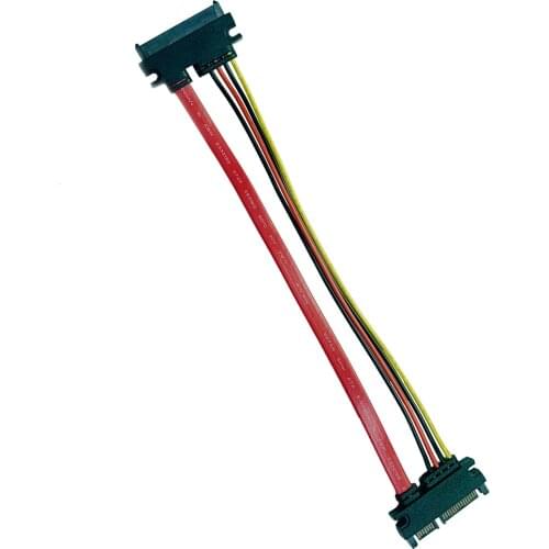 SATA 22 Pin Male To Female Sata Extension Cable SATA 6Gb/s 22 Pin Male to Female 7+15 Pin SATA Data Power Combo Extension Cables