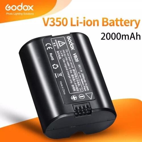 Godox V350 Speedlite Li-ion Battery VB20 DC 7.2v 2000mAh Lithium-ion Battery For Godox V350N 350S V350F V350O (Single battery)