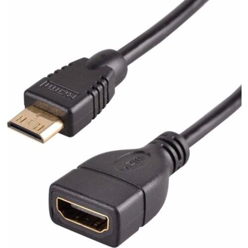 Mini HDMI Male to HDMI Female Cable Adapter for Camera, Camcorder, DSLR, Tablet
